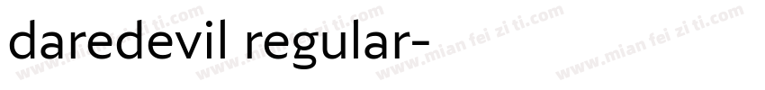 daredevil regular字体转换